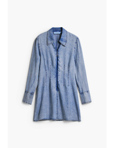 Robe À Manches Longues En Denim – Femme