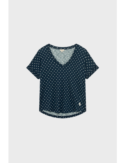T-shirt V à pois - GUENAELLE