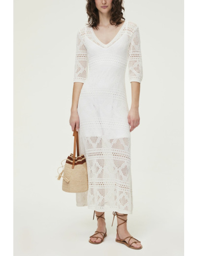 Robe longue en crochet - ELISA