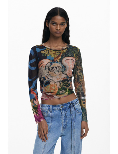 T-Shirt À Manches Longues En Maille – Femme