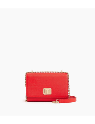 Petit sac bandoulière Eva en cuir grain caviar