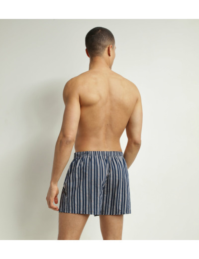 Lot de 2 caleçons homme en coton bio à rayures Indigo Dim Good