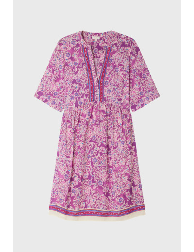 Robe courte et fluide à fleurs - SORINE