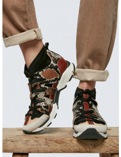 Tennis cuir/ multico