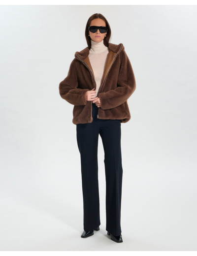 Manteau Mae Taupe en Polyester