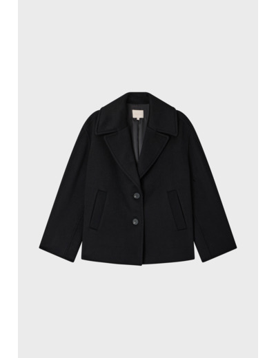 Manteau court en laine double face - LORLINE