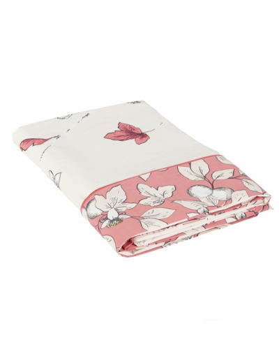 Drap plat Oranger | Percale de coton | Tradition des Vosges