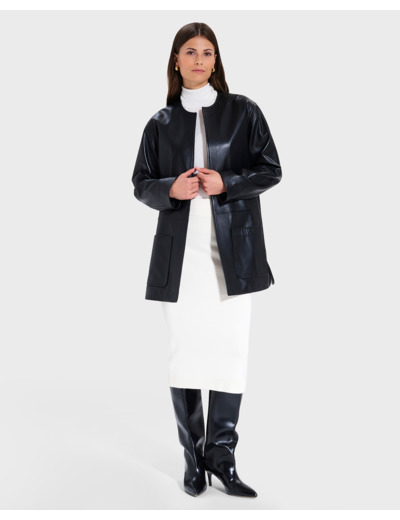 Blouson Manoa Noir en cuir