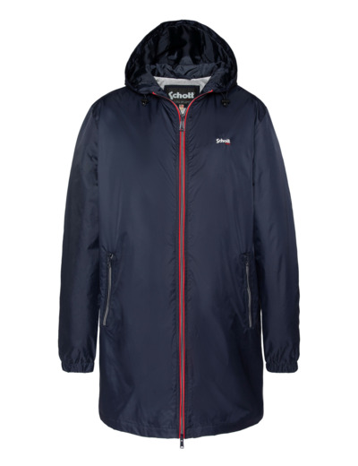 Coupe-vent long à capuche