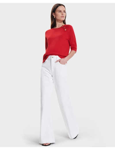Pull Pauline Rouge en Lyocell