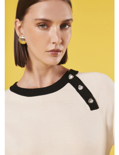 Pull Pastelle Ecru en Laine