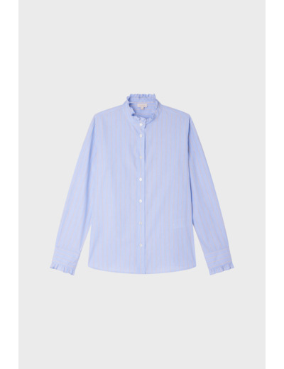 Chemise rayée à col montant - BAIDY
