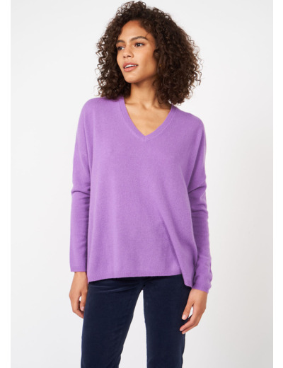 Pull en 100% cachemire à Col V