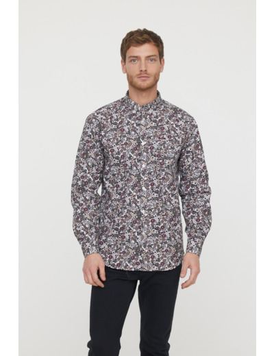 Chemise allover avec poche et broderie poitrine