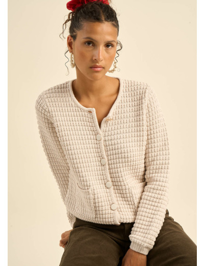 Gilet détails boutons bijoux