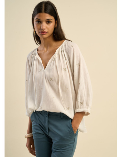Blouse brodée