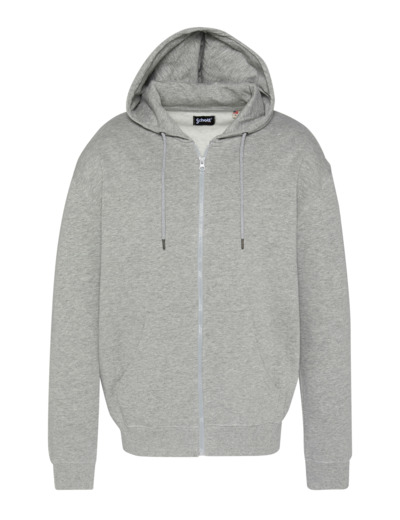 Sweatshirt uni zippé à capuche