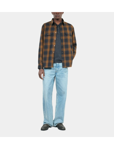 Surchemise À Carreaux Noirs Et Marrons dark brown