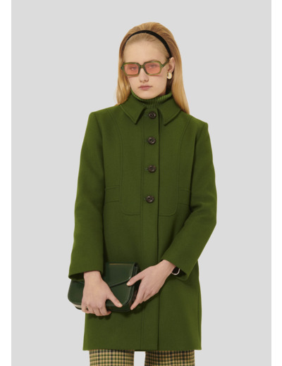 Manteau Madeline Cactus en Laine Froide