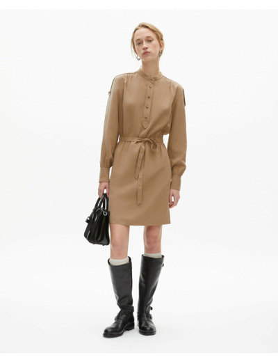 Robe courte a lanches longues brown