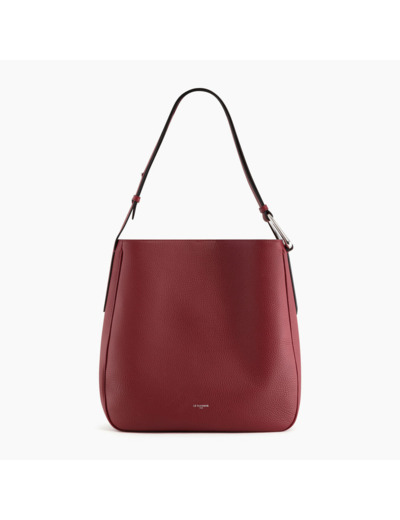 Grand sac hobo Madeleine en cuir grainé