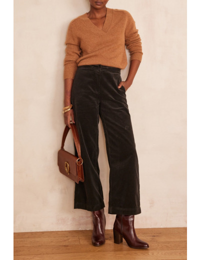 Pantalon large en velours de coton MARTIN