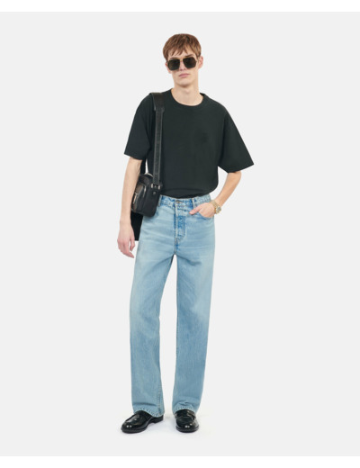 T-Shirt Noir Logo black washed