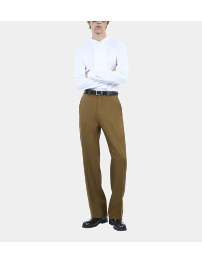 Pantalon En Laine Kaki kaki