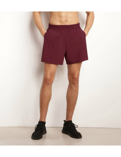 Short de sport homme en matière aérée Bordeaux Dim Move