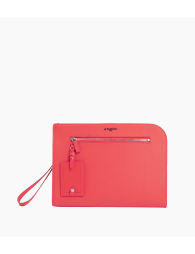 Pochette 13" Emile en cuir signature T