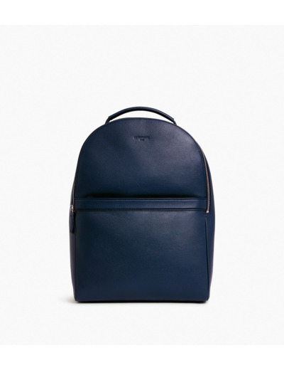 Sac à dos zippé Charles en cuir grainé