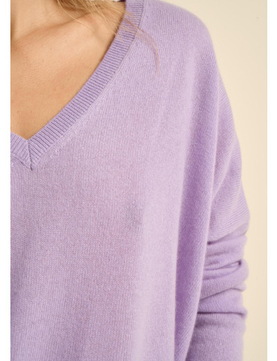 Pull en 100% cachemire à Col V