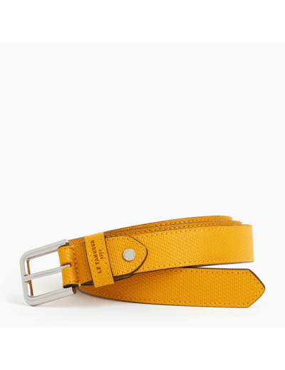 Ceinture femme avec boucle carrée en cuir signature T