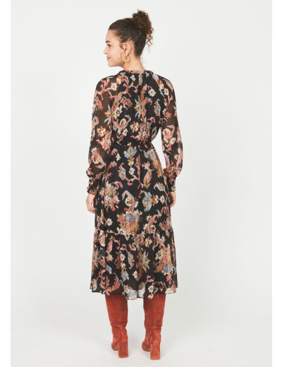 Robe midi à manches longues