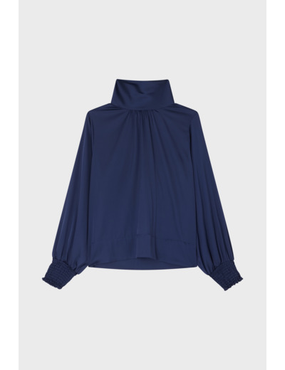 Blouse en satin à col montant - BERYLL